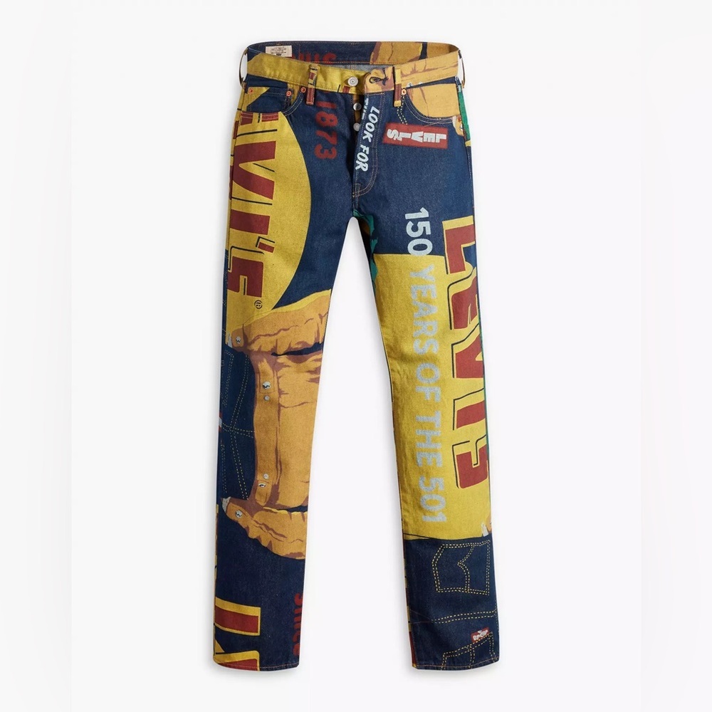 LEVI’S 501 150th Anniversary Banner Jeans Original Fit Selvedge Jeans 32W x 32L